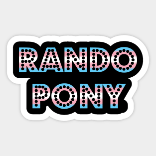 RandoPonyTM Marquee Transgender Gradient Sticker